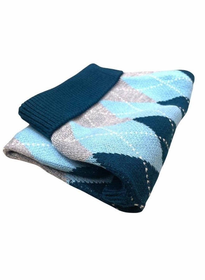 DOGTOWN Checked Sweaters for Dogs/Puppies - Cosy, Soft, Warm & Comfortable Pet Clothes (Blue - Large) - Image 4